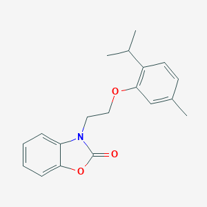 molecular formula C19H21NO3 B353037 3-[2-(2-isopropyl-5-methylphenoxy)ethyl]-1,3-benzoxazol-2(3H)-one CAS No. 868213-21-2