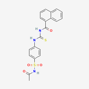 molecular formula C20H17N3O4S2 B3530393 N-{[4-(acetylsulfamoyl)phenyl]carbamothioyl}naphthalene-1-carboxamide 