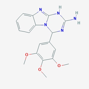 molecular formula C18H19N5O3 B353041 4-(3,4,5-Trimethoxyphenyl)-1,4-dihydro[1,3,5]triazino[1,2-a]benzimidazol-2-amine CAS No. 306735-68-2