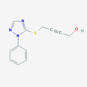 B353048 4-[(1-phenyl-1H-1,2,4-triazol-5-yl)sulfanyl]but-2-yn-1-ol CAS No. 669716-38-5