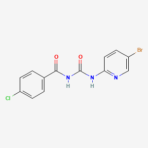 molecular formula C13H9BrClN3O2 B3530503 N-[(5-bromopyridin-2-yl)carbamoyl]-4-chlorobenzamide 