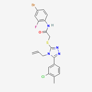 molecular formula C20H17BrClFN4OS B3530628 N-(4-bromo-2-fluorophenyl)-2-{[5-(3-chloro-4-methylphenyl)-4-(prop-2-en-1-yl)-4H-1,2,4-triazol-3-yl]sulfanyl}acetamide 