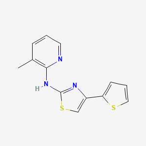 molecular formula C13H11N3S2 B3530665 N-(3-methylpyridin-2-yl)-4-thiophen-2-yl-1,3-thiazol-2-amine 