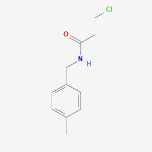 molecular formula C11H14ClNO B035307 3-chloro-N-(4-methylbenzyl)propanamide CAS No. 105907-34-4