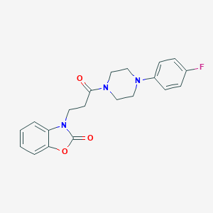 molecular formula C20H20FN3O3 B353071 3-(3-(4-(4-fluorophenyl)piperazin-1-yl)-3-oxopropyl)benzo[d]oxazol-2(3H)-one CAS No. 332131-00-7
