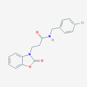 B353078 N-(4-chlorobenzyl)-3-(2-oxo-1,3-benzoxazol-3(2H)-yl)propanamide CAS No. 851988-91-5