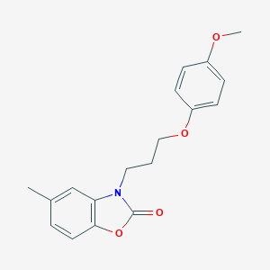 molecular formula C18H19NO4 B353083 3-[3-(4-methoxyphenoxy)propyl]-5-methyl-1,3-benzoxazol-2(3H)-one CAS No. 853902-09-7