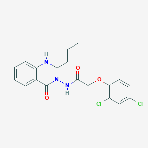 molecular formula C19H19Cl2N3O3 B353084 2-(2,4-dichlorophenoxy)-N-(4-oxo-2-propyl-1,4-dihydroquinazolin-3(2H)-yl)acetamide CAS No. 874455-70-6
