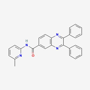 molecular formula C27H20N4O B3530869 N-(6-methylpyridin-2-yl)-2,3-diphenylquinoxaline-6-carboxamide 
