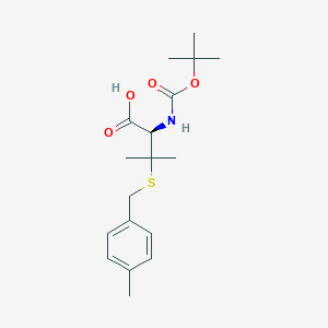 molecular formula C18H27NO4S B035310 Boc-L-4-Methylbenzyl-L-Penicillamine CAS No. 104323-41-3