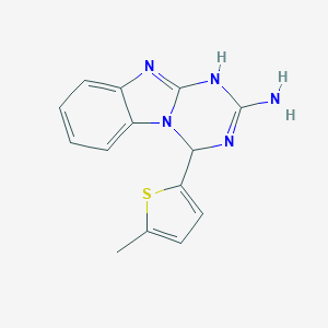 molecular formula C14H13N5S B353109 4-(5-Methyl-2-thienyl)-1,4-dihydro[1,3,5]triazino[1,2-a]benzimidazol-2-amine CAS No. 451508-89-7