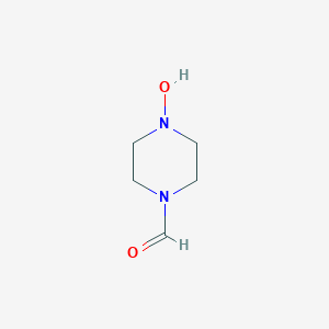 molecular formula C5H10N2O2 B035311 4-Hydroxypiperazine-1-carbaldehyde CAS No. 109142-44-1