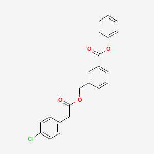 molecular formula C22H17ClO4 B3531181 Phenyl 3-({[2-(4-chlorophenyl)acetyl]oxy}methyl)benzoate 
