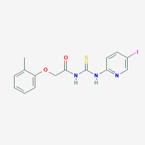molecular formula C15H14IN3O2S B3531205 N-[(5-iodopyridin-2-yl)carbamothioyl]-2-(2-methylphenoxy)acetamide 