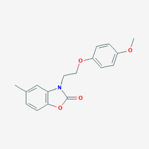 molecular formula C17H17NO4 B353130 3-[2-(4-methoxyphenoxy)ethyl]-5-methyl-1,3-benzoxazol-2(3H)-one CAS No. 853902-08-6