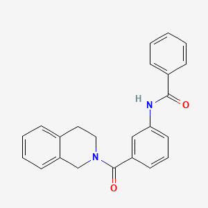 molecular formula C23H20N2O2 B3531320 N-[3-(1,2,3,4-TETRAHYDROISOQUINOLINE-2-CARBONYL)PHENYL]BENZAMIDE 