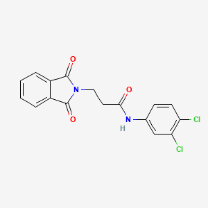molecular formula C17H12Cl2N2O3 B3531422 N-(3,4-dichlorophenyl)-3-(1,3-dioxoisoindol-2-yl)propanamide 