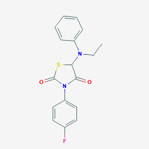 molecular formula C17H15FN2O2S B353156 5-(Ethyl(phenyl)amino)-3-(4-fluorophenyl)thiazolidine-2,4-dione CAS No. 1093404-32-0