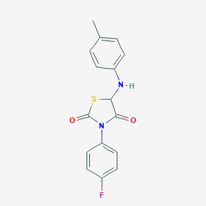 molecular formula C16H13FN2O2S B353157 3-(4-Fluorophenyl)-5-(p-tolylamino)thiazolidine-2,4-dione CAS No. 1046118-68-6