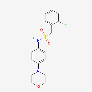 molecular formula C17H19ClN2O3S B3531606 1-(2-chlorophenyl)-N-(4-morpholin-4-ylphenyl)methanesulfonamide 