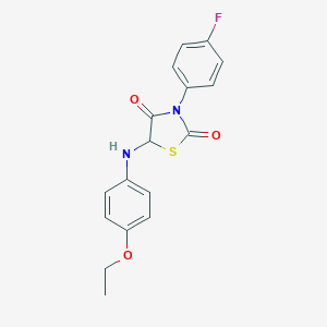 molecular formula C17H15FN2O3S B353166 5-((4-Ethoxyphenyl)amino)-3-(4-fluorophenyl)thiazolidine-2,4-dione CAS No. 1025499-88-0