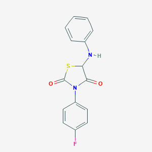 molecular formula C15H11FN2O2S B353167 3-(4-Fluorophenyl)-5-(phenylamino)thiazolidine-2,4-dione CAS No. 1025499-92-6