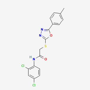 molecular formula C17H13Cl2N3O2S B3531711 N-(2,4-dichlorophenyl)-2-{[5-(4-methylphenyl)-1,3,4-oxadiazol-2-yl]sulfanyl}acetamide 