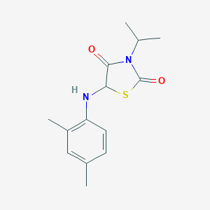 molecular formula C14H18N2O2S B353172 5-((2,4-Dimethylphenyl)amino)-3-isopropylthiazolidine-2,4-dione CAS No. 1048675-80-4