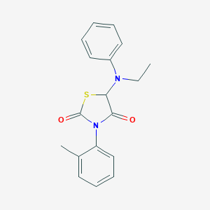molecular formula C18H18N2O2S B353179 5-(Ethyl(phenyl)amino)-3-(o-tolyl)thiazolidine-2,4-dione CAS No. 1025500-00-8