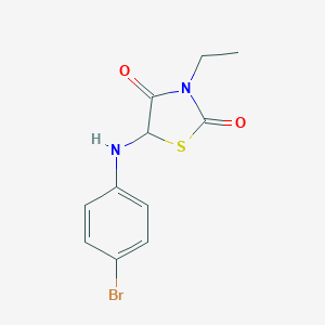 molecular formula C11H11BrN2O2S B353181 5-((4-Bromophenyl)amino)-3-ethylthiazolidine-2,4-dione CAS No. 1025750-38-2