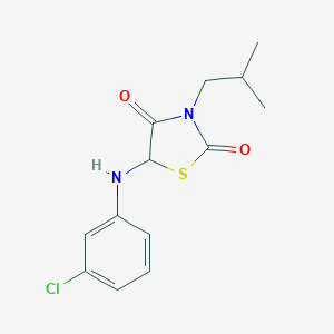 molecular formula C13H15ClN2O2S B353185 5-((3-Chlorophenyl)amino)-3-isobutylthiazolidine-2,4-dione CAS No. 1046756-50-6