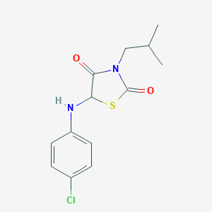 molecular formula C13H15ClN2O2S B353192 5-((4-Chlorophenyl)amino)-3-isobutylthiazolidine-2,4-dione CAS No. 1032149-36-2
