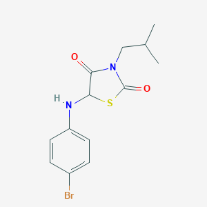 molecular formula C13H15BrN2O2S B353193 5-((4-Bromophenyl)amino)-3-isobutylthiazolidine-2,4-dione CAS No. 1046756-55-1