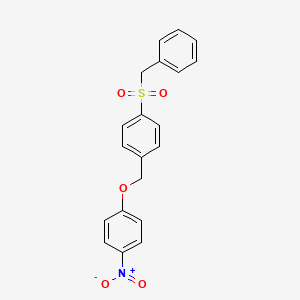 molecular formula C20H17NO5S B3532010 Benzyl {4-[(4-nitrophenoxy)methyl]phenyl} sulfone 