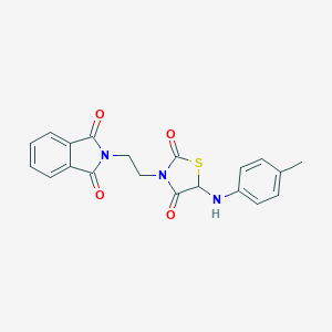 molecular formula C20H17N3O4S B353207 3-(2-(1,3-Dioxoisoindolin-2-yl)ethyl)-5-(p-tolylamino)thiazolidine-2,4-dione CAS No. 1046756-46-0