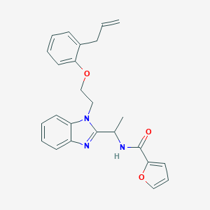 molecular formula C25H25N3O3 B353235 2-furyl-N-({1-[2-(2-prop-2-enylphenoxy)ethyl]benzimidazol-2-yl}ethyl)carboxami de CAS No. 920117-72-2