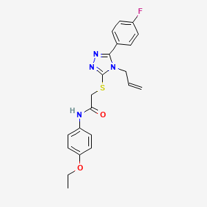molecular formula C21H21FN4O2S B3532710 N-(4-ethoxyphenyl)-2-{[5-(4-fluorophenyl)-4-(prop-2-en-1-yl)-4H-1,2,4-triazol-3-yl]sulfanyl}acetamide 