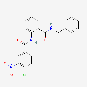 molecular formula C21H16ClN3O4 B3533084 N-[2-(benzylcarbamoyl)phenyl]-4-chloro-3-nitrobenzamide 