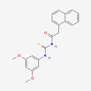 molecular formula C21H20N2O3S B3533371 N-[(3,5-dimethoxyphenyl)carbamothioyl]-2-naphthalen-1-ylacetamide 