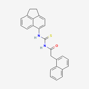 molecular formula C25H20N2OS B3533374 N-(1,2-dihydroacenaphthylen-5-ylcarbamothioyl)-2-naphthalen-1-ylacetamide 