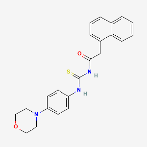 molecular formula C23H23N3O2S B3533399 N-[(4-morpholin-4-ylphenyl)carbamothioyl]-2-naphthalen-1-ylacetamide 