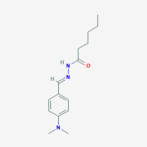 molecular formula C15H23N3O B353351 (E)-N'-(4-(dimethylamino)benzylidene)hexanehydrazide CAS No. 330673-24-0