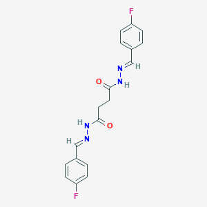 molecular formula C18H16F2N4O2 B353352 N'~1~,N'~4~-bis[(E)-(4-fluorophenyl)methylidene]butanedihydrazide CAS No. 349461-25-2