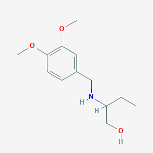 molecular formula C13H21NO3 B353354 2-((3,4-Dimethoxybenzyl)amino)butan-1-ol CAS No. 845649-85-6