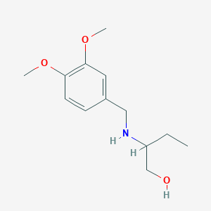 molecular formula C13H21NO3 B353354 2-[(3,4-Dimethoxyphenyl)methylamino]butan-1-ol CAS No. 845649-85-6