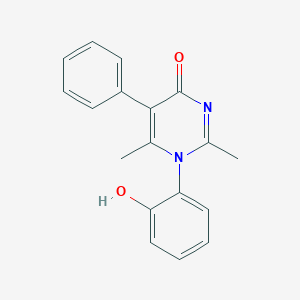molecular formula C18H16N2O2 B353357 1-(2-Hydroxy-phenyl)-2,6-dimethyl-5-phenyl-1H-pyrimidin-4-one CAS No. 122664-41-9