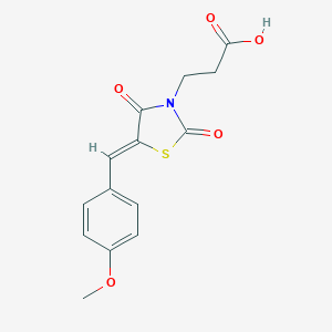 molecular formula C14H13NO5S B353378 3-[5-(4-Methoxybenzylidene)-2,4-dioxo-1,3-thiazolidin-3-yl]propanoic acid CAS No. 49545-20-2