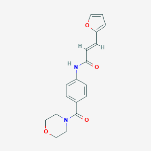molecular formula C18H18N2O4 B353381 3-(2-furyl)-N-[4-(4-morpholinylcarbonyl)phenyl]acrylamide CAS No. 1164534-27-3