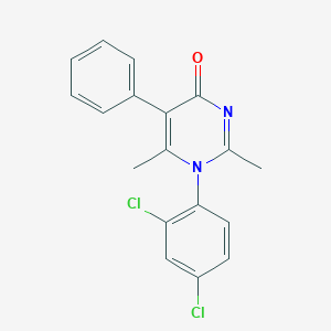 molecular formula C18H14Cl2N2O B353384 1-(2,4-Dichlorophenyl)-2,6-dimethyl-5-phenylpyrimidin-4-one CAS No. 334498-06-5