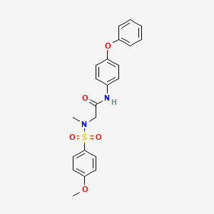 molecular formula C22H22N2O5S B3533853 N~2~-[(4-methoxyphenyl)sulfonyl]-N~2~-methyl-N-(4-phenoxyphenyl)glycinamide 